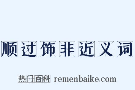 顺过饰非近义词是什么意思的图片